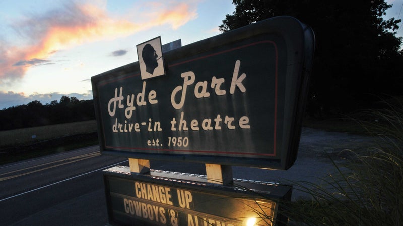 Hyde Park drive-in theatre sign