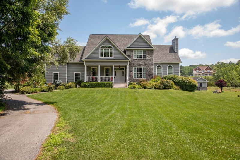 Exterior of large, luxury home in Red Hook, NY